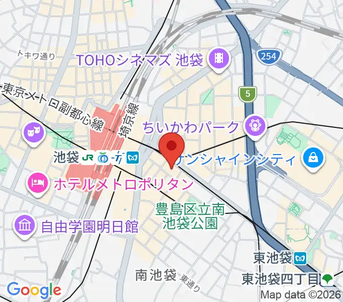 IMC池袋音楽学院の地図