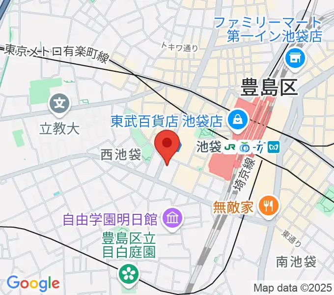 シャイニングボーカル教室 池袋本校の地図