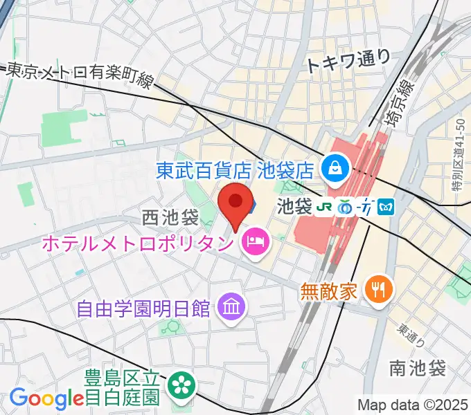 シャイニングボーカル教室 池袋本校の地図