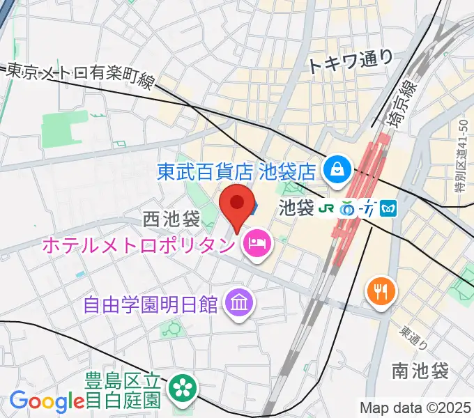 シャイニングボーカル教室 池袋本校の地図