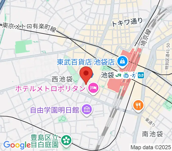 シャイニングボーカル教室 池袋本校の地図