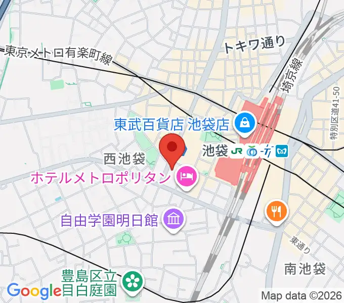 シャイニングボーカル教室 池袋本校の地図