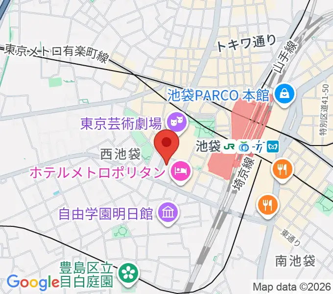 シャイニングボーカル教室 池袋本校の地図