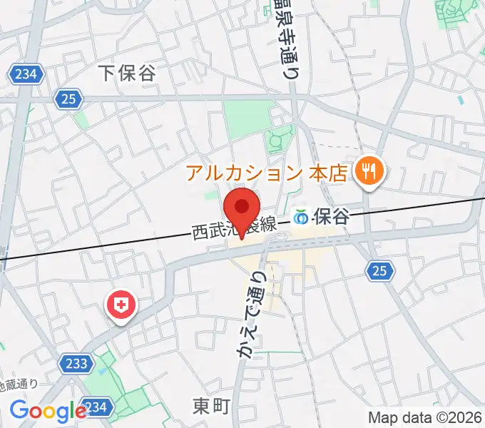 サウンドオフィス・コアの地図