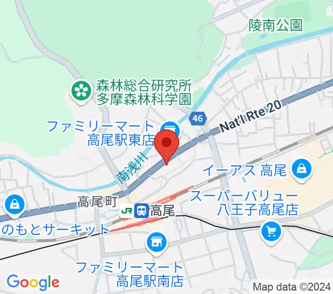 高尾みどり館 音楽教室の地図