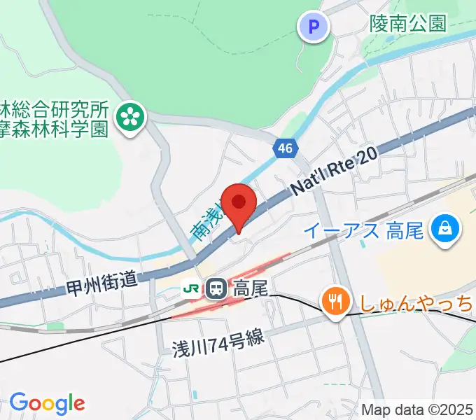 高尾みどり館 音楽教室の地図
