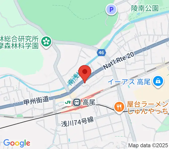 高尾みどり館 音楽教室の地図