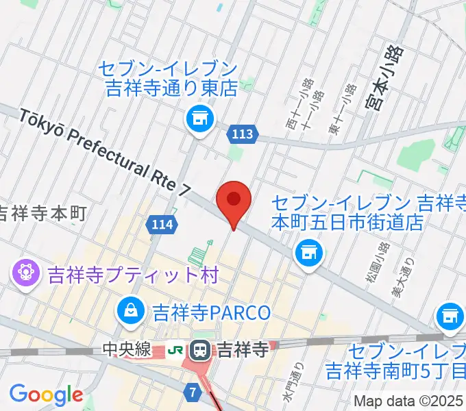 丸石楽器店の地図