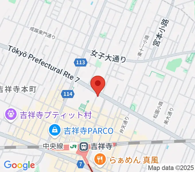 丸石楽器店の地図