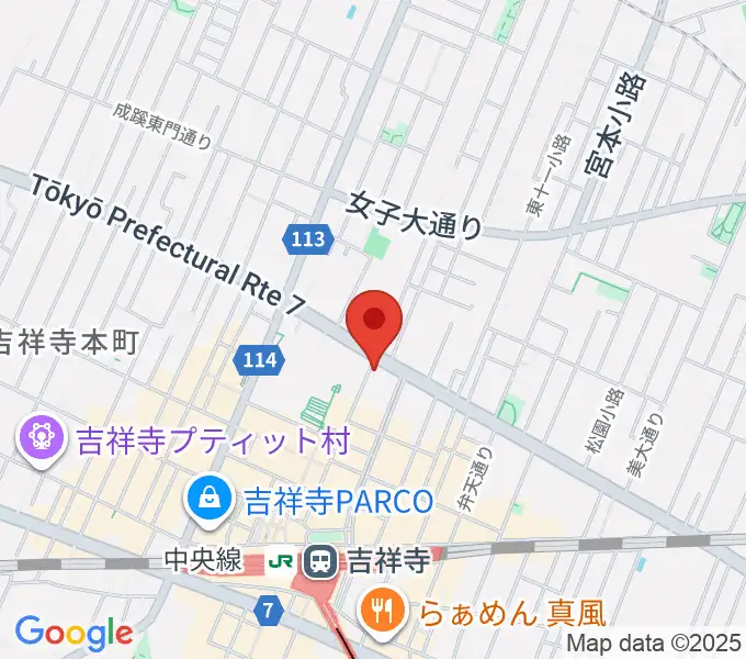 丸石楽器店の地図