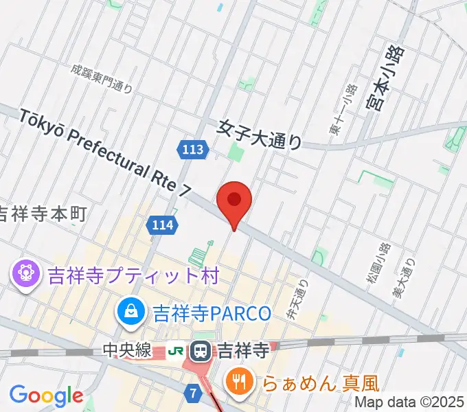 丸石楽器店の地図