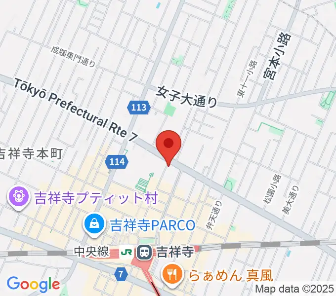 丸石楽器店の地図