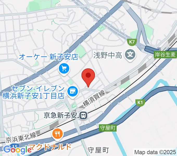 Yuki音楽教室の地図