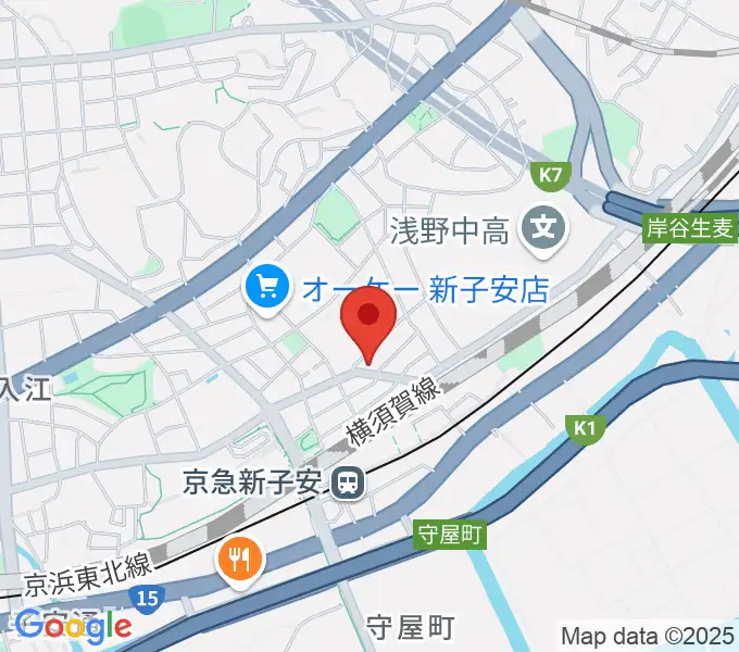 Yuki音楽教室の地図