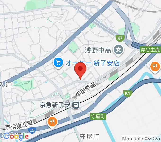 Yuki音楽教室の地図