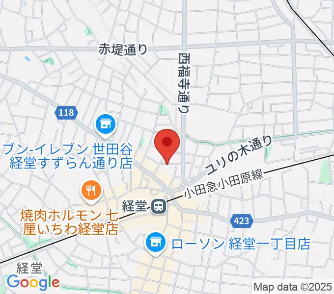 三味線亀屋邦楽器の地図