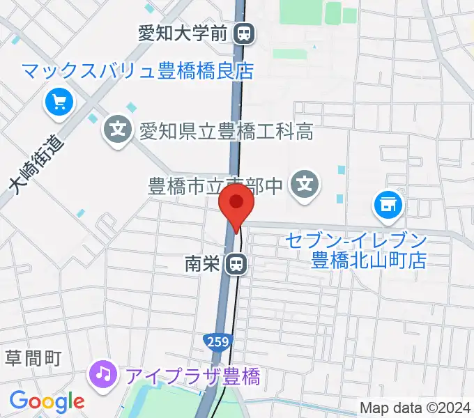 シライミュージックの地図