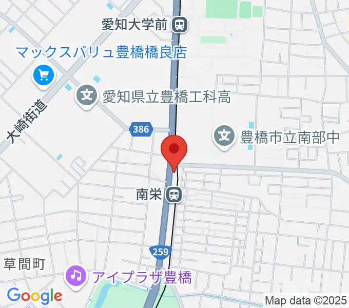 シライミュージックの地図