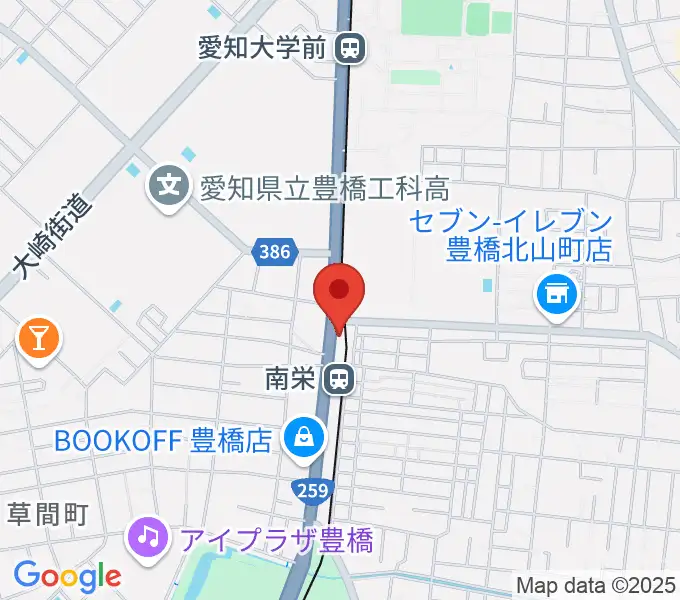 シライミュージックの地図