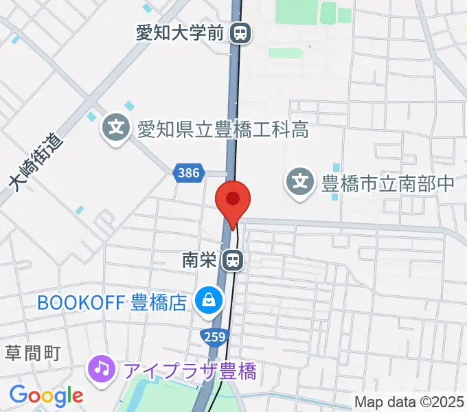 シライミュージックの地図