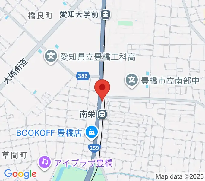 シライミュージックの地図
