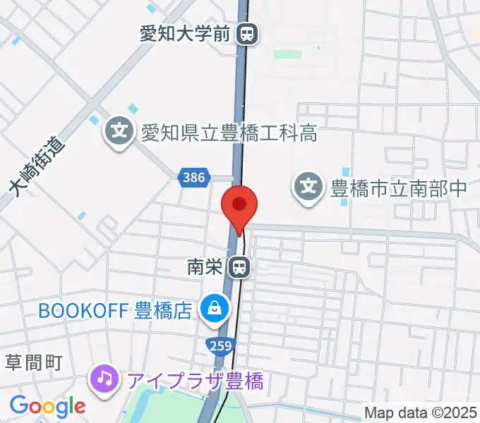 シライミュージックの地図