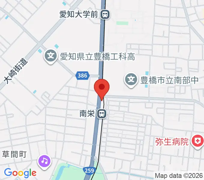 シライミュージックの地図