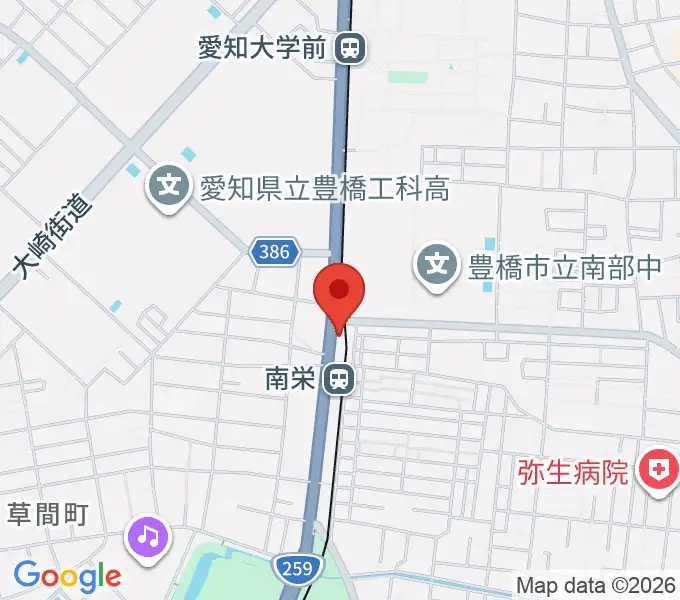シライミュージックの地図