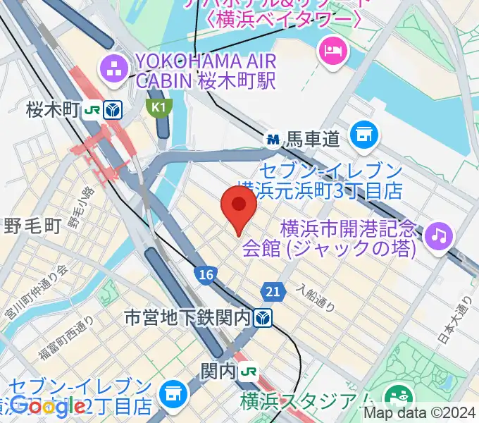 横浜エアジンの地図