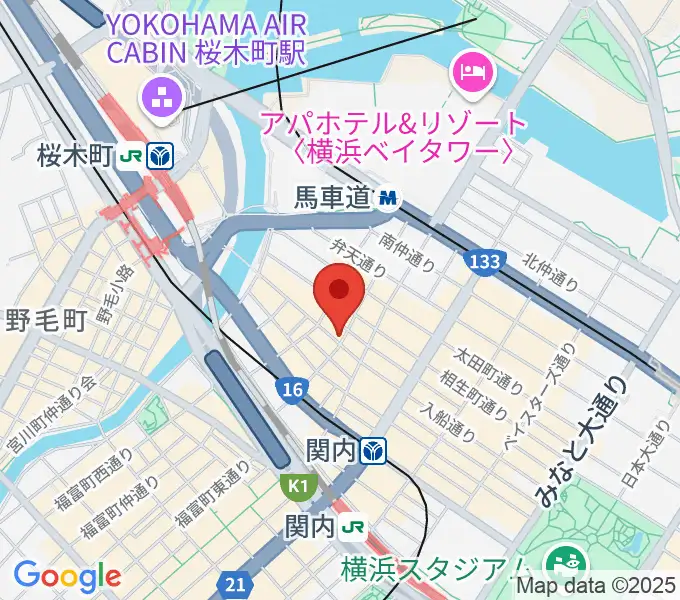 横浜エアジンの地図