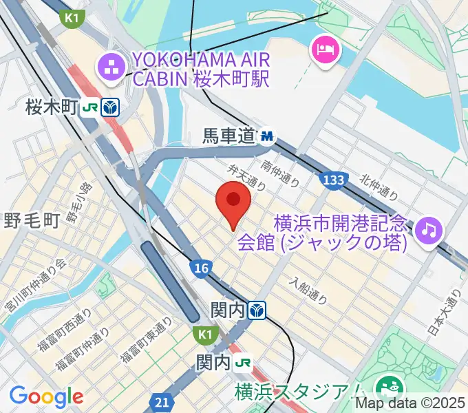 横浜エアジンの地図