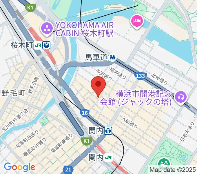 横浜エアジンの地図