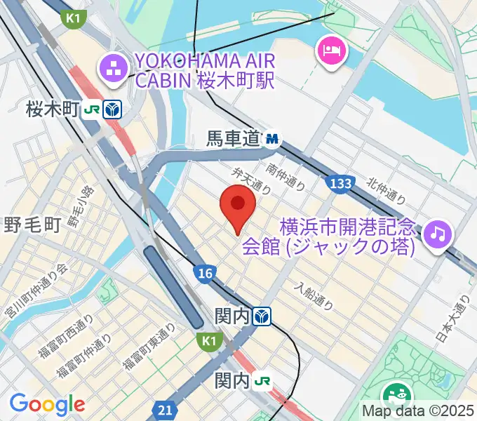 横浜エアジンの地図