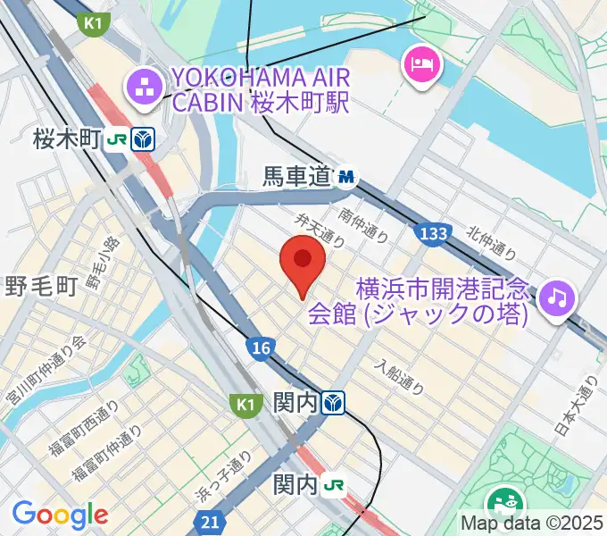横浜エアジンの地図