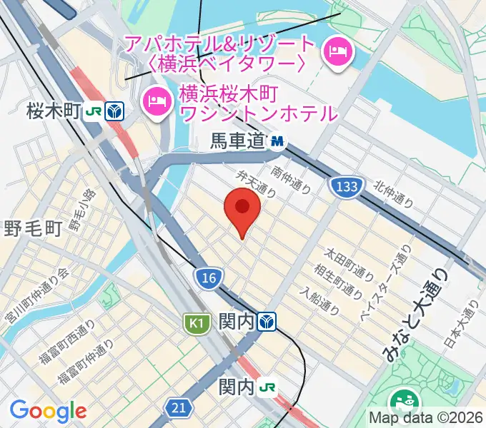 横浜エアジンの地図