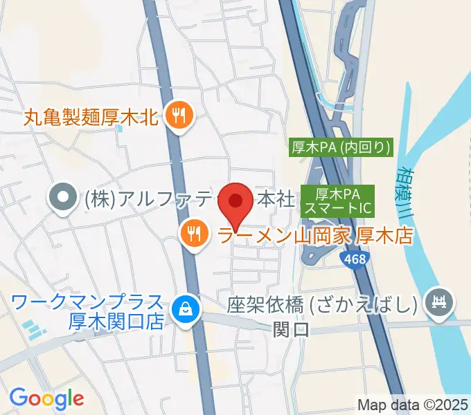 厚木のピアノ職人VIRA JAPANの地図