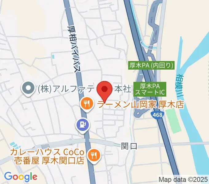 厚木のピアノ職人VIRA JAPANの地図