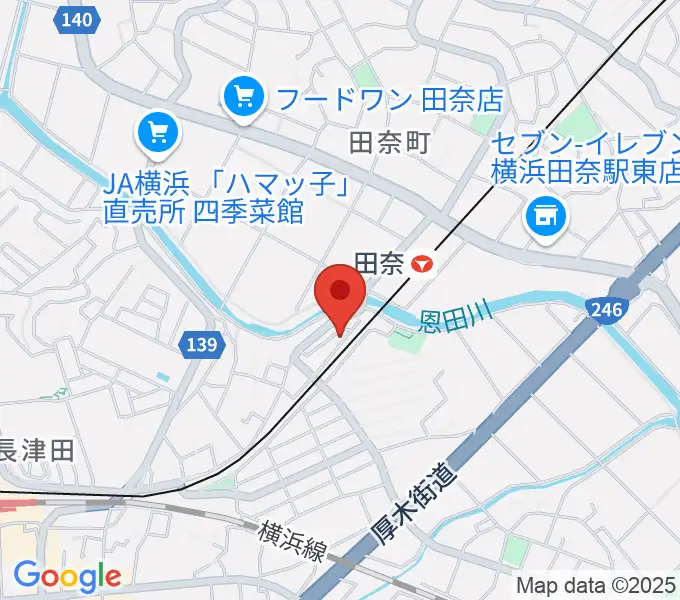 長津田音楽教室タナジアートの地図