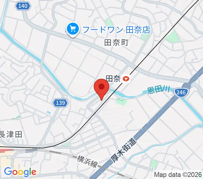 長津田音楽教室タナジアートの地図