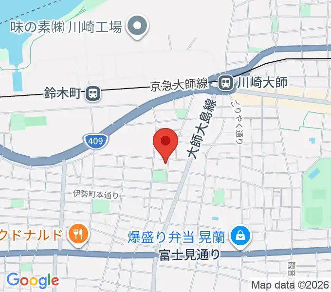 庄司ピアノ教室の地図