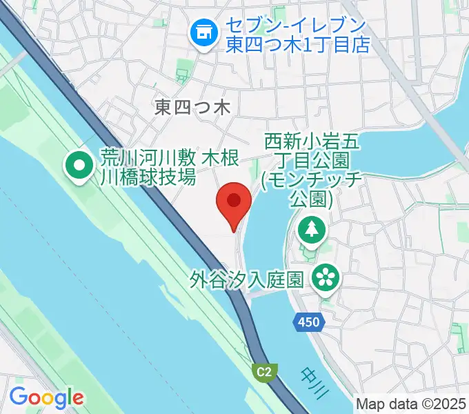 砂田ピアノ調律事務所の地図