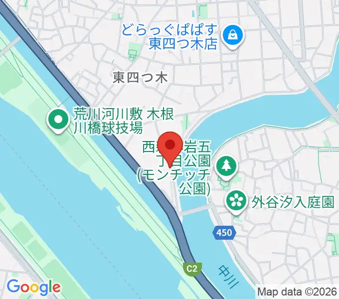 砂田ピアノ調律事務所の地図