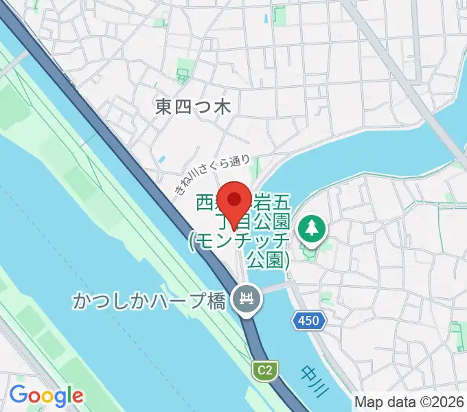 砂田ピアノ調律事務所の地図