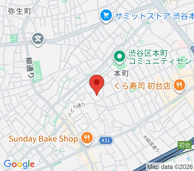 スタジオ543 初台店の地図