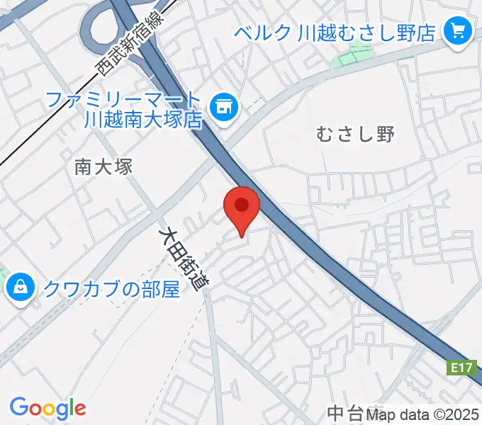 金子ピアノ教室の地図