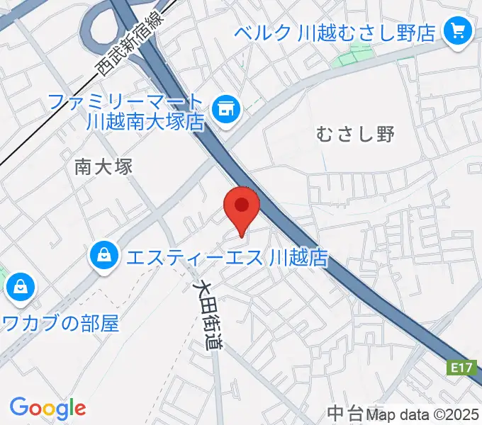 金子ピアノ教室の地図
