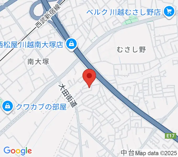 金子ピアノ教室の地図