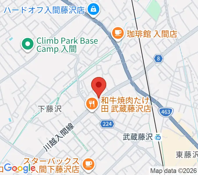 マインズ・ミュージック・スタジオの地図