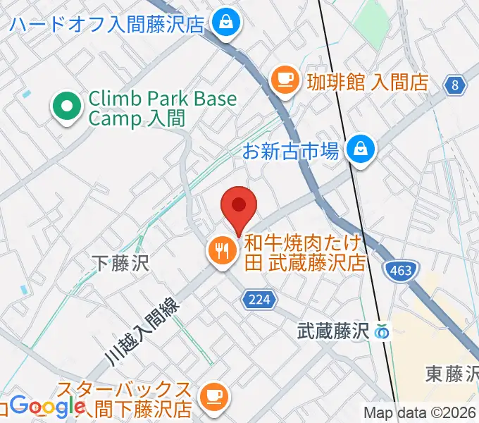 マインズ・ミュージック・スタジオの地図
