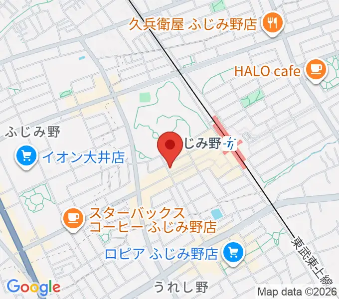 音楽教室リズム21の地図